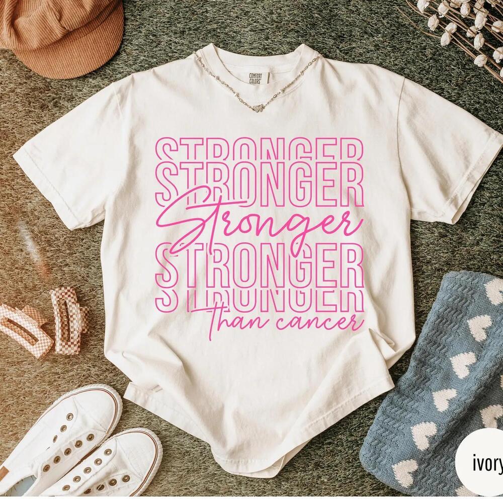 Stronger Than Cancer Shirt, Awareness Tee, October T-Shirt
